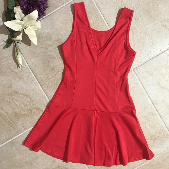 Pink Flounce Dress Ruffle Fit Flare Mini UMGEE - Picture 2 of 6